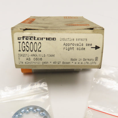 IFM Efector IGS002 IGK2012-ARKA/M/LS-104AK Inductive Proximity Sensor