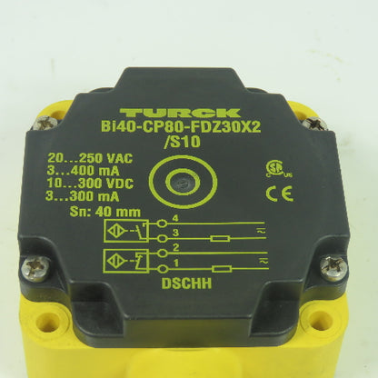 Turck Bi40-CP80-FDZ30X2/S10 Inductive Sensor 20-250VAC 10-300VDC 3-400mA