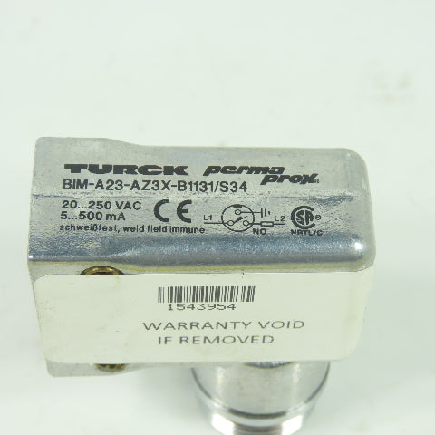 Turck BIM-A23-AZ3X-B1131/S34 Proximity Sensor 2-250VAC 5-500mA NEW