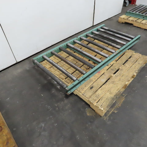 Roach 30" x 64" Long Steel Roller Gravity Conveyor 1.9" OD 27" BF 6" Centers