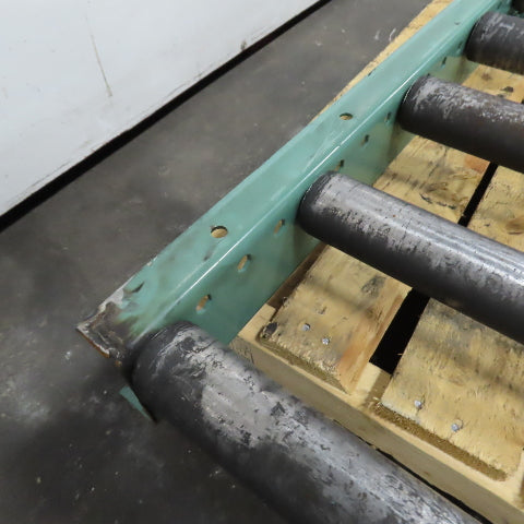 Roach 30" x 64" Long Steel Roller Gravity Conveyor 1.9" OD 27" BF 6" Centers