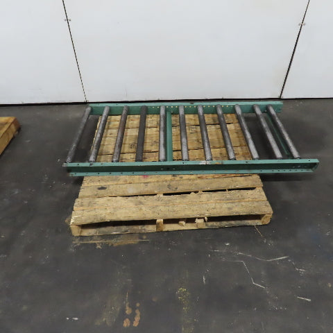 Roach 30" x 64" Long Steel Roller Gravity Conveyor 1.9" OD 27" BF 6" Centers