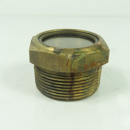 1-1/2" NPT Brass Hex Liquid Level Tank Sight Glass