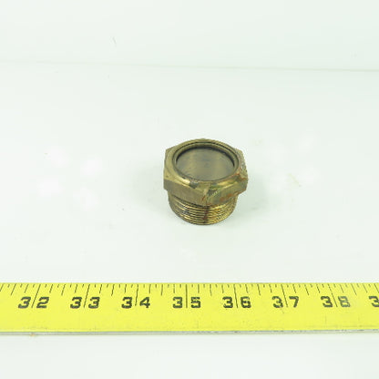 1-1/2" NPT Brass Hex Liquid Level Tank Sight Glass