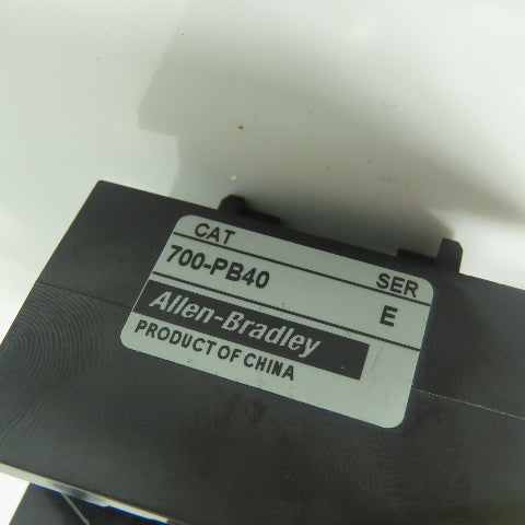 Allen Bradley 700-PB40 Ser E Second Level Adder Deck Auxiliary Contact Lot Of 2
