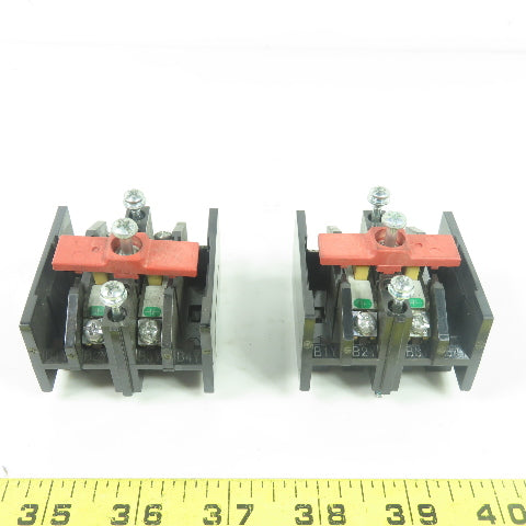 Allen Bradley 700-PB40 Ser E Second Level Adder Deck Auxiliary Contact Lot Of 2