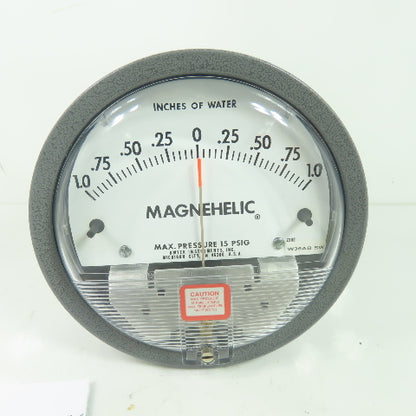 Dwyer W36AB SW 0-1.0 Inches Of Water Magnehelic Pressure Guage