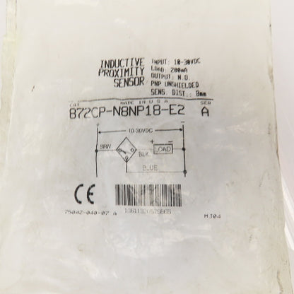 Allen Bradley 872CP-N8NP18-E2 Inductive Proximity Sensor 10-30VDC