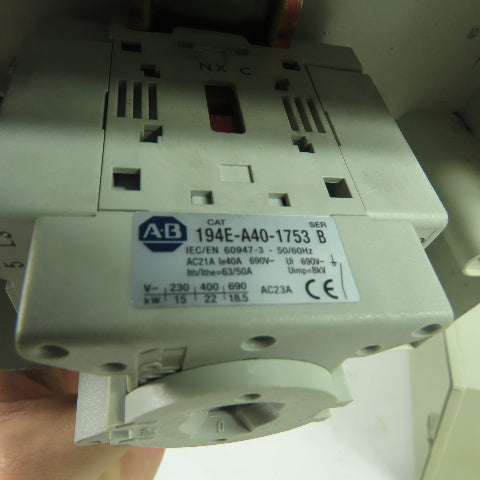 Allen Bradley 194E-A40-1753 Ser B Disconnect Switch 690V