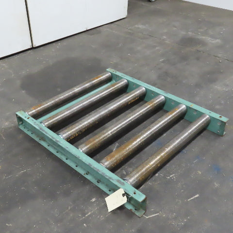 Roach 30" x 36" Heavy Steel Roller Gravity Conveyor 2.5" OD 27" BF 6" Centers