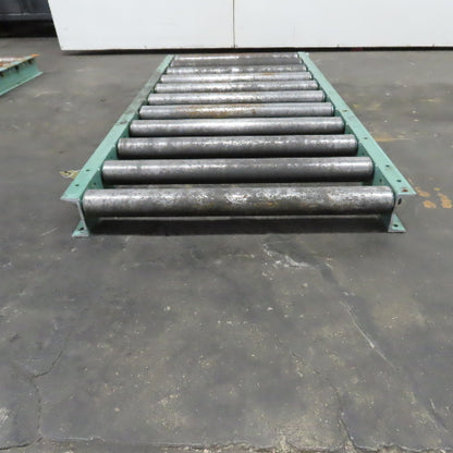 Roach 30"x 62-1/2" Heavy Steel Roller Gravity Conveyor 2.5" OD 27" BF 6" Centers