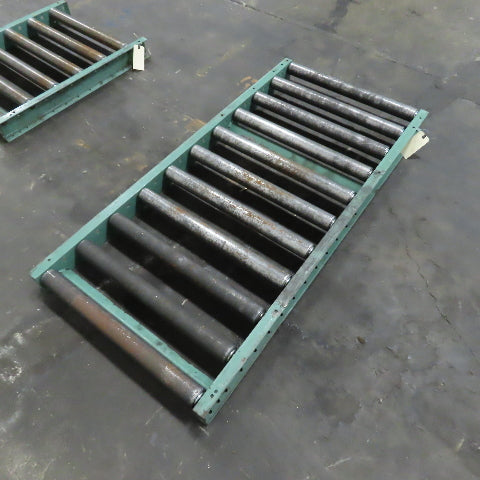Roach 30"x 62-1/2" Heavy Steel Roller Gravity Conveyor 2.5" OD 27" BF 6" Centers