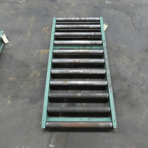 Roach 30"x 62-1/2" Heavy Steel Roller Gravity Conveyor 2.5" OD 27" BF 6" Centers