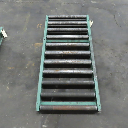 Roach 30"x 62-1/2" Heavy Steel Roller Gravity Conveyor 2.5" OD 27" BF 6" Centers