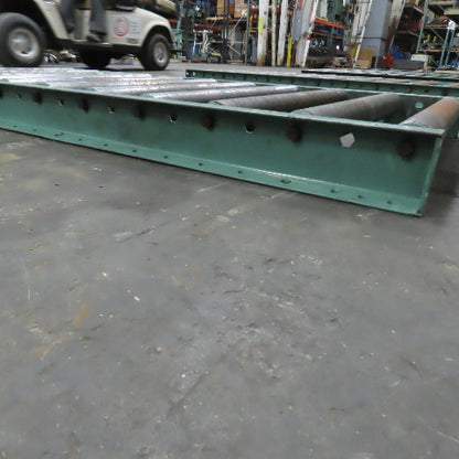 Roach 30"x 62-1/2" Heavy Steel Roller Gravity Conveyor 2.5" OD 27" BF 6" Centers