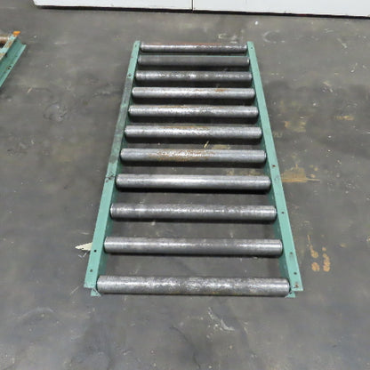Roach 30"x 62-1/2" Heavy Steel Roller Gravity Conveyor 2.5" OD 27" BF 6" Centers