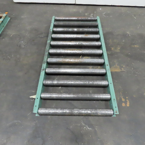 Roach 30"x 62-1/2" Heavy Steel Roller Gravity Conveyor 2.5" OD 27" BF 6" Centers