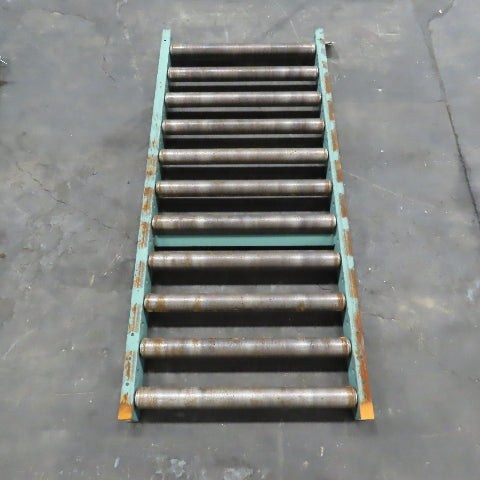 Roach 30" x 67" Heavy Steel Roller Gravity Conveyor 2.5" OD 27" BF 6" Centers
