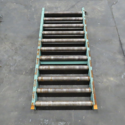 Roach 30" x 67" Heavy Steel Roller Gravity Conveyor 2.5" OD 27" BF 6" Centers