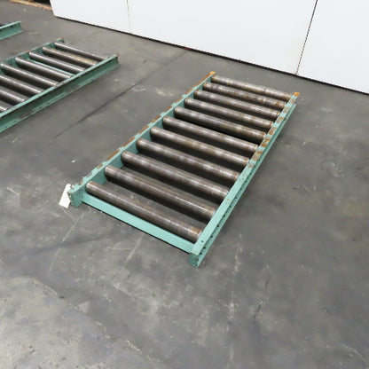 Roach 30" x 67" Heavy Steel Roller Gravity Conveyor 2.5" OD 27" BF 6" Centers