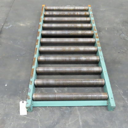 Roach 30" x 67" Heavy Steel Roller Gravity Conveyor 2.5" OD 27" BF 6" Centers
