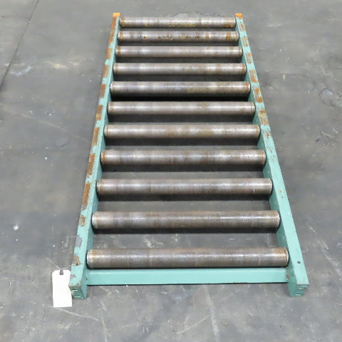 Roach 30" x 67" Heavy Steel Roller Gravity Conveyor 2.5" OD 27" BF 6" Centers