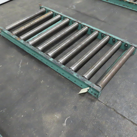 Roach 30" x 60" Heavy Steel Roller Gravity Conveyor 2.5" OD 27" BF 6" Centers