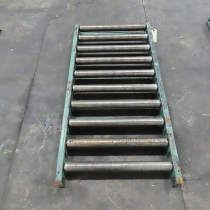 Roach 30" x 60" Heavy Steel Roller Gravity Conveyor 2.5" OD 27" BF 6" Centers