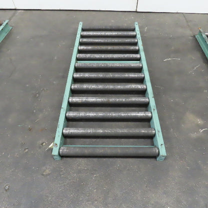 Roach 30" x 72" Heavy Steel Roller Gravity Conveyor 2.5" OD 27" BF 6" Centers