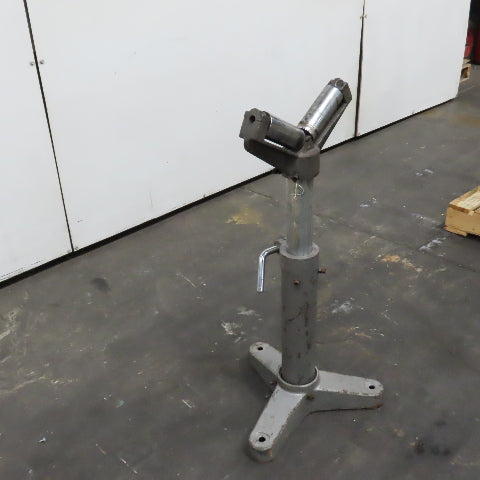 Heavy Duty Saw Cut Off Support V-Head Roller Stand Adjustable Height 24" To 38"