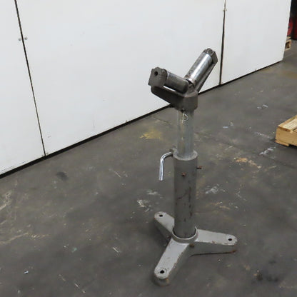 Heavy Duty Saw Cut Off Support V-Head Roller Stand Adjustable Height 24" To 38"