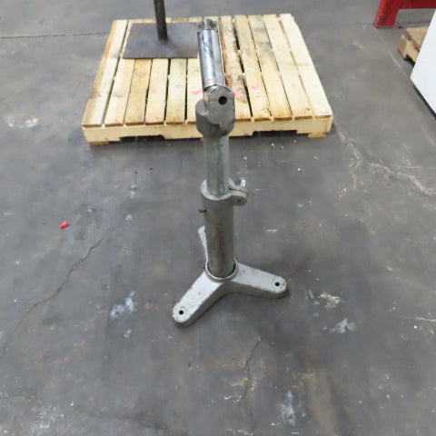 Heavy Duty Saw Cut Off Support V-Head Roller Stand Adjustable Height 24" To 38"