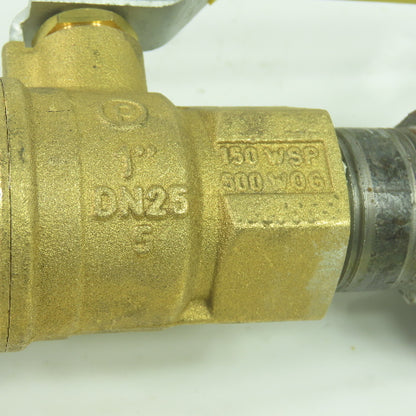1" NPT x 12" Long Flexible Gas Line Assembly W/ Ball Valve & Union