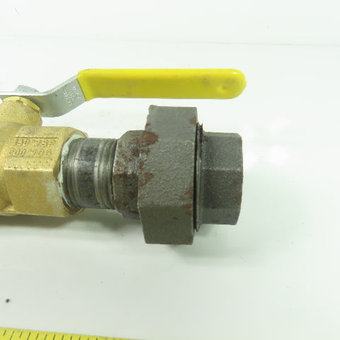 1" NPT x 12" Long Flexible Gas Line Assembly W/ Ball Valve & Union