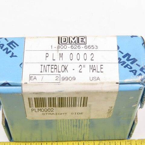 DME PLM 0002 2" Straight Side Male Interlock Hardened Steel Set Of 2
