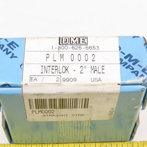DME PLM 0002 2" Straight Side Male Interlock Hardened Steel Set Of 2