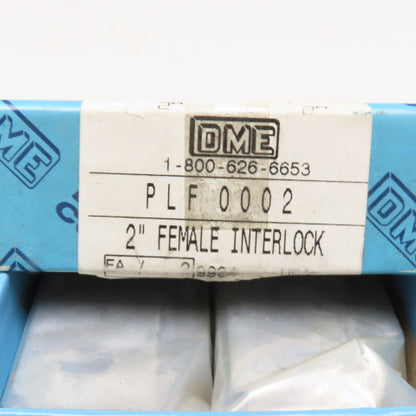 DME PLF 0002 2" Straight Side Female Interlock Hardened Steel Set Of 2