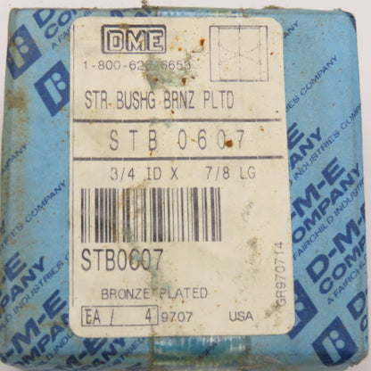 DME STB 0607 3/4" x 7/8" Bronze Plated Straight Bushing Set Of 3