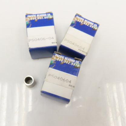 PBC Linear PS0406-04 1/4" x 1/2" Long Linear Sleeve Bearing Bushing Lot Of 3