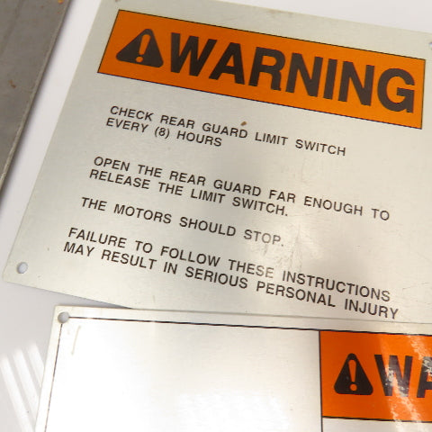 Milacron Injection Molding Machine Misc. Warning Tags Lot Of 21