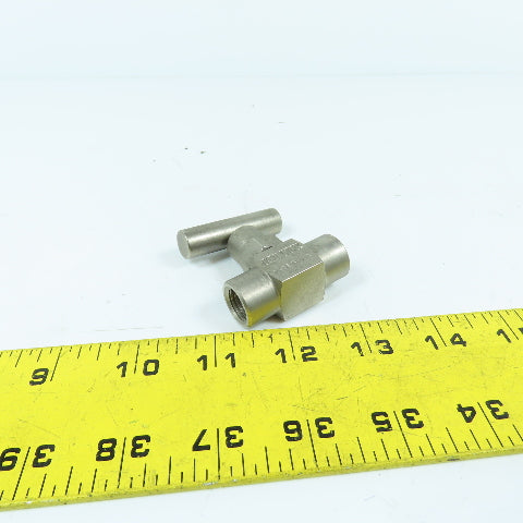 Acutek NV20005CSH Flow Control Needle Valve 6000PSI 1/4" NPT F-F Steel