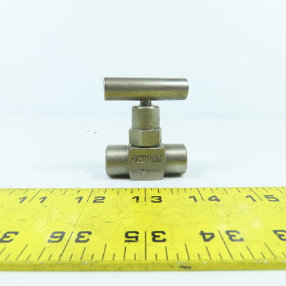 Acutek NV20005CSH Flow Control Needle Valve 6000PSI 1/4" NPT F-F Steel
