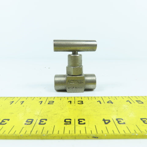 Acutek NV20005CSH Flow Control Needle Valve 6000PSI 1/4" NPT F-F Steel