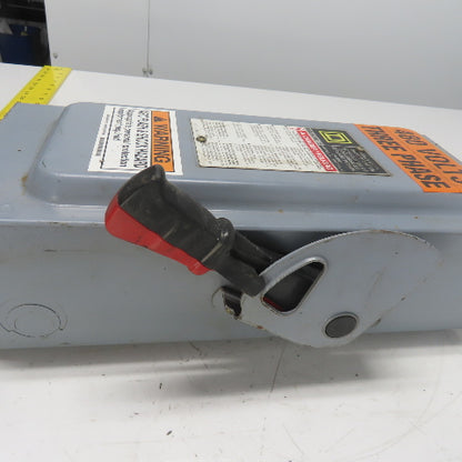 Square D HU361 30A Non-Fusible Heavy Duty Safety Disconnect Switch 600V AC Type1