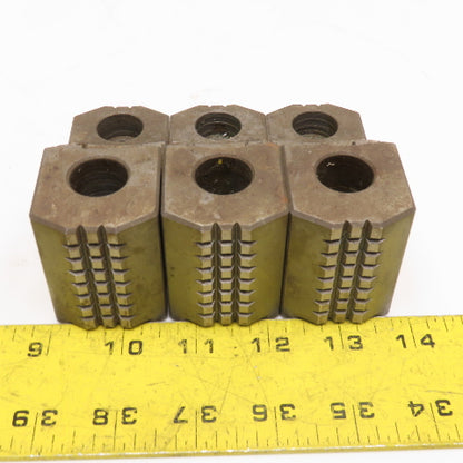 ID/OD 4" x 2" x 1-1/2" T Hardened Steel Serrated Lathe Chuck Step Jaw Set Of 3