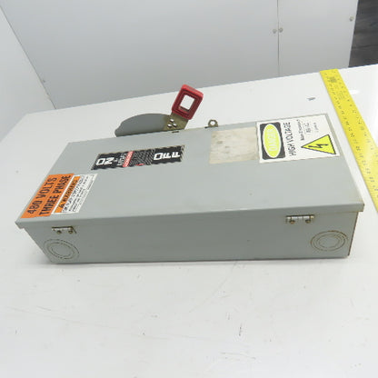 General Electric 60A Heavy Duty Safety Disconnect Switch 600V AC Fusible