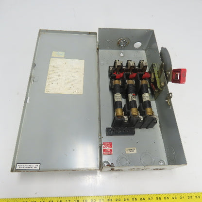 General Electric 60A Heavy Duty Safety Disconnect Switch 600V AC Fusible