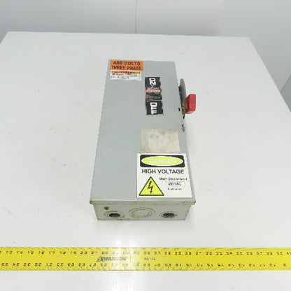 General Electric 60A Heavy Duty Safety Disconnect Switch 600V AC Fusible
