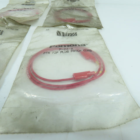 Pomona P-24-2 Pin Tip Plug Patch Cord Lot Of 4