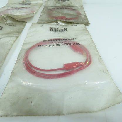 Pomona P-24-2 Pin Tip Plug Patch Cord Lot Of 4